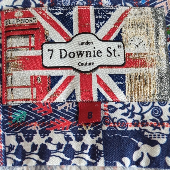 7 Downie St. Colourful Short Sleeve Clarkson Button Down Shirt SZ 8/3XL - Picture 3 of 12